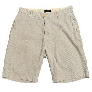 Nautica Seersucker Shorts Blue and White Striped A Bit Trimmer Fit Style Size 30